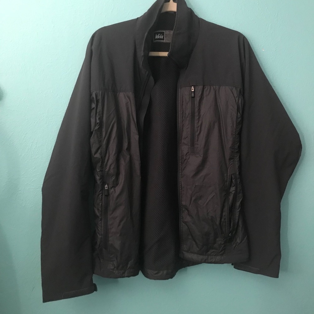 Black REI jacket.